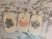 Load image into Gallery viewer, Three pack of compostable, no-waste pop-up sponges with a desert motif.