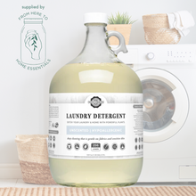 Load image into Gallery viewer, A glass jar of Rustic Strength's unscented liquid laundry detergent.