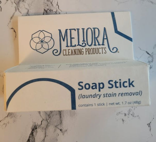 View of Meliora Stain Stick remover in paperboard box.