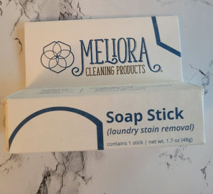 View of Meliora Stain Stick remover in paperboard box.
