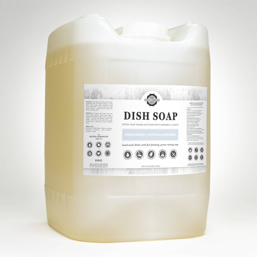A 5 gallon ego jug of Dish Soap,